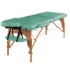 Masážne lehátko Medimas Prosport 2 – zelené skladacie dvojzónové drevené - 1