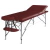 Masážny stôl skladací Medimas Ultra 3 - červený trojdielny drevený - 1