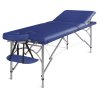 Masážny stôl skladací Medimas Ultra 3 - modrý trojdielny drevený - 1