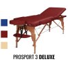 Masážny stôl skladací Medimas Prosport 3 DELUXE – vínový trojzónový drevený - 2