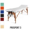 Masážny stôl skladací Medimas Prosport 3 – biely trojzónový drevený - 2
