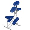 Masážna stolička Medimas Delta - modrá skladacia hliníková - 1
