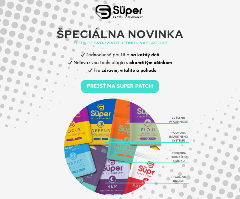 Inovatívne náplasti Super Patch zlepšia vašu pohodu – od regenerácie až po lepší spánok a sústredenie.