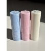 Farebná kolekcia kryštalických sviec z palmového vosku – 3 kusy