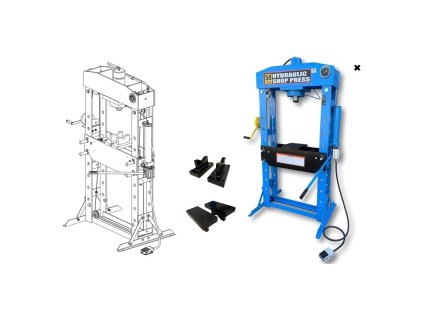 dielensky pneumaticko hydraulicky lis 50t