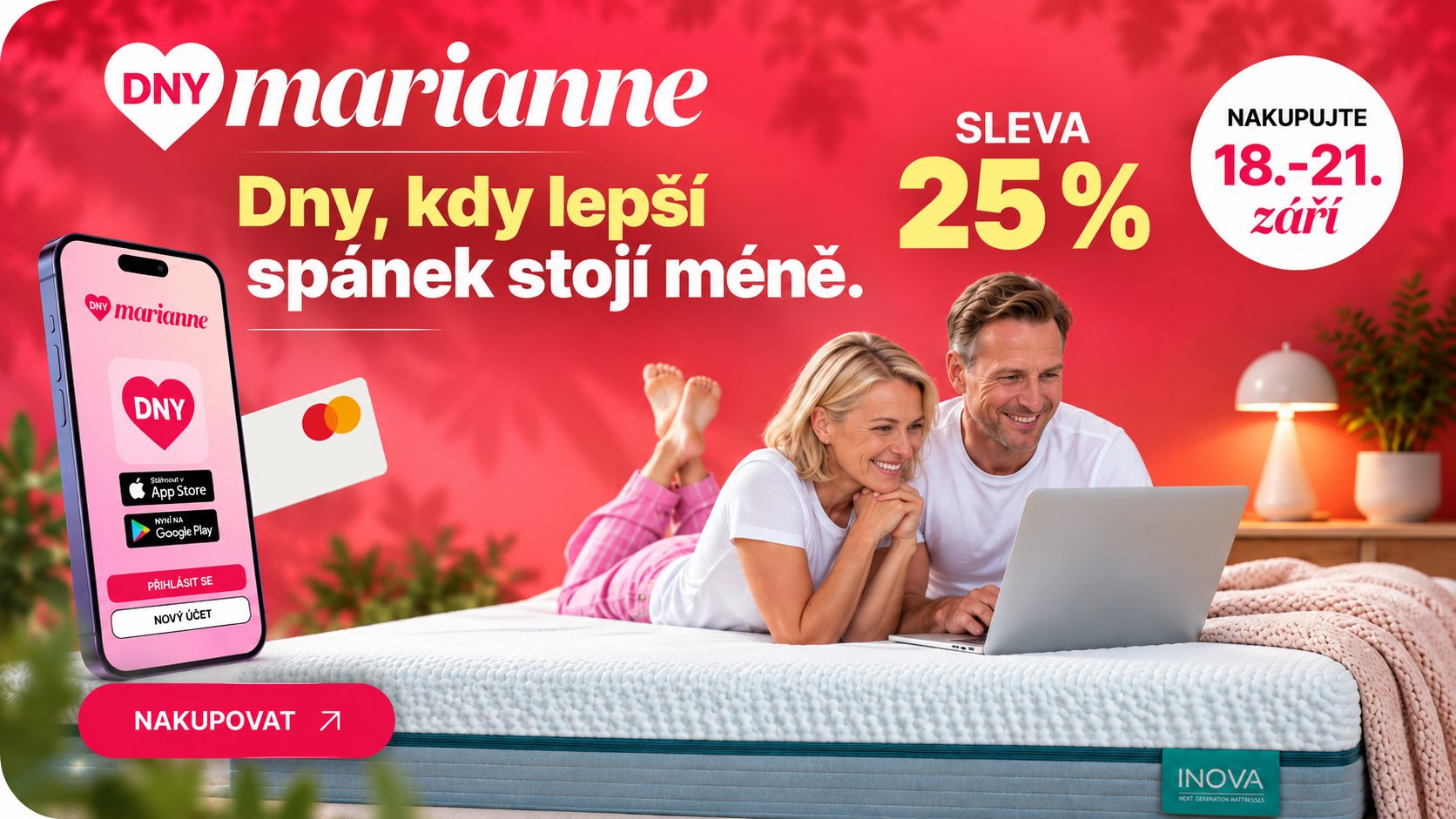 Podzimní Dny Marianne 2026: Sleva na ortopedické matrace Inova