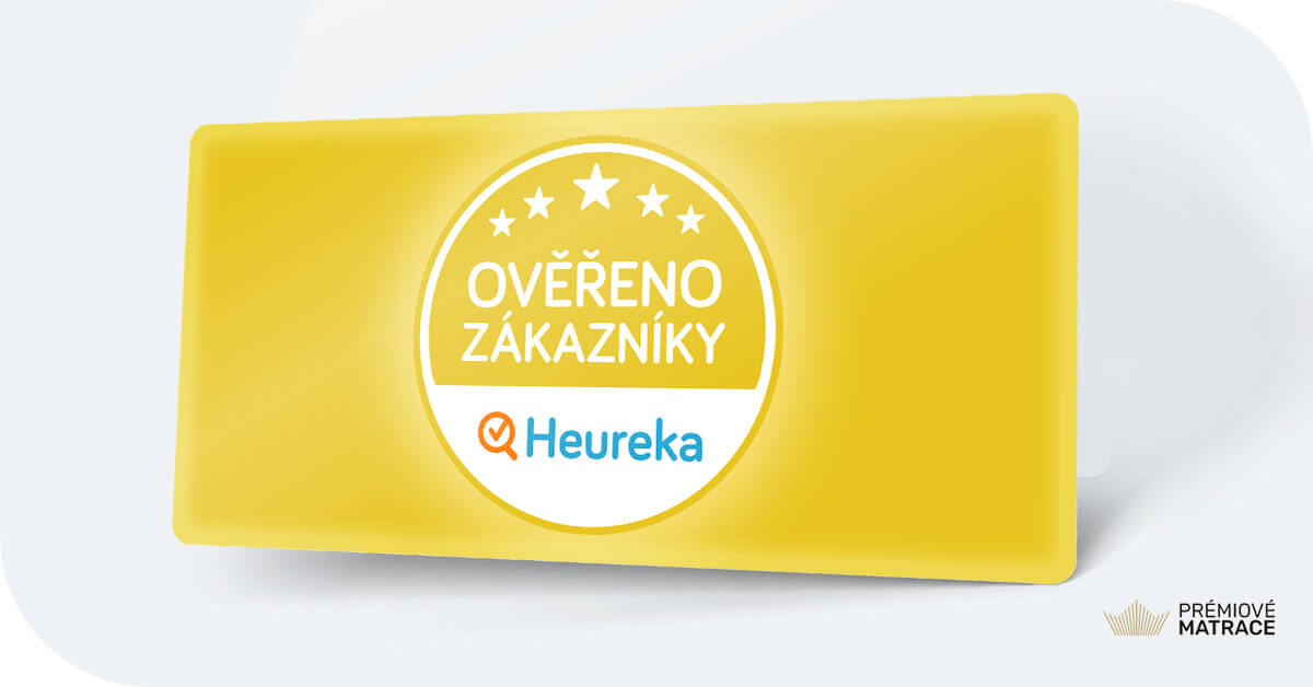 Premiove-matrace.cz získává zlatý certifikát na Heureka.cz