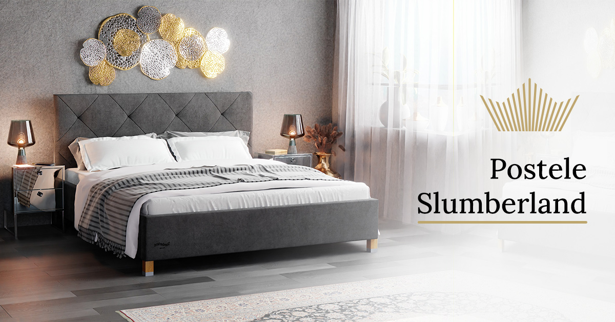 Čalouněné postele Slumberland - Luxusní kombinace s matracemi Spirit Superior a Curem pro zlepšení spánku