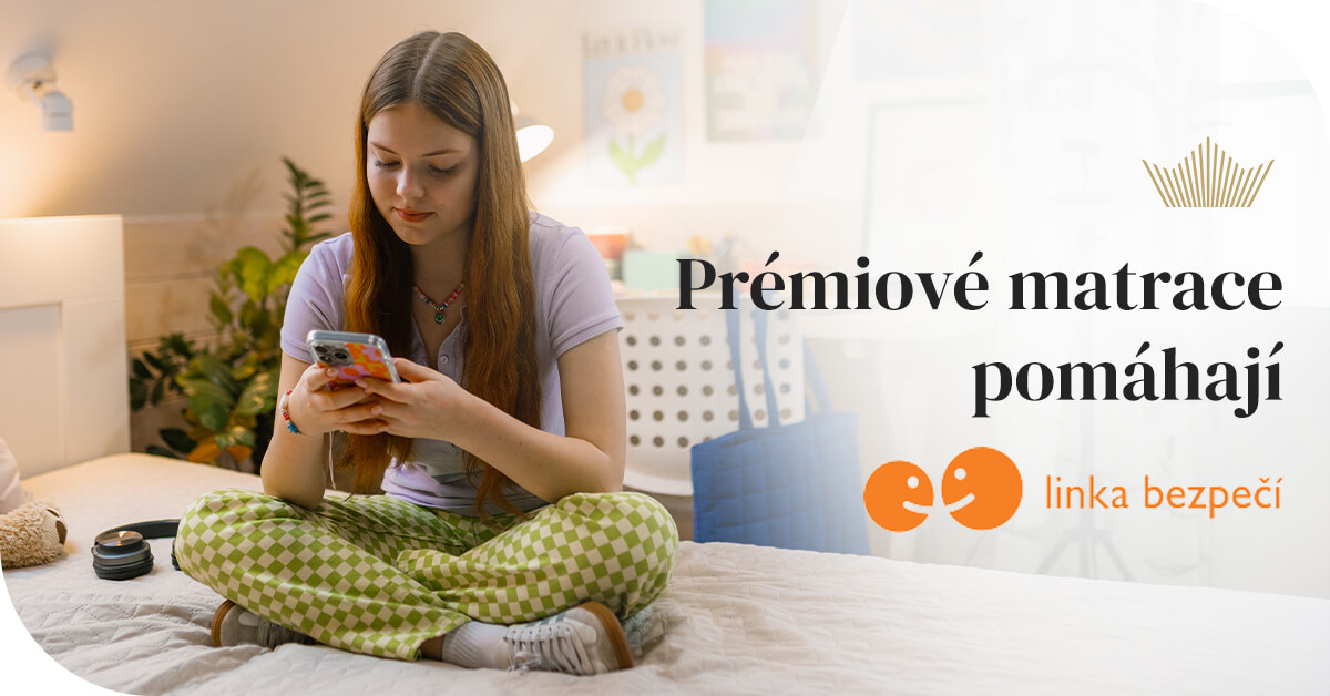 Prémiové matrace pomáhají: Stali jsme se hrdým partnerem Linky bezpečí