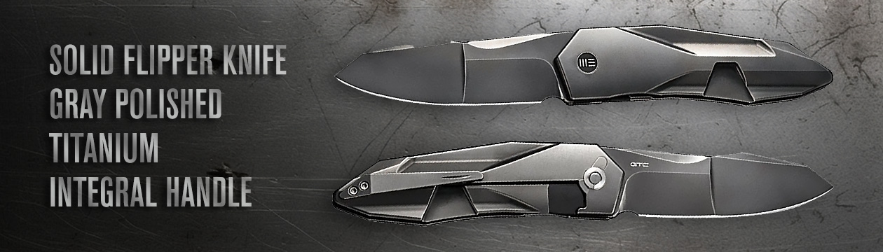 WE KNIFE SOLID GUN METAL GREY