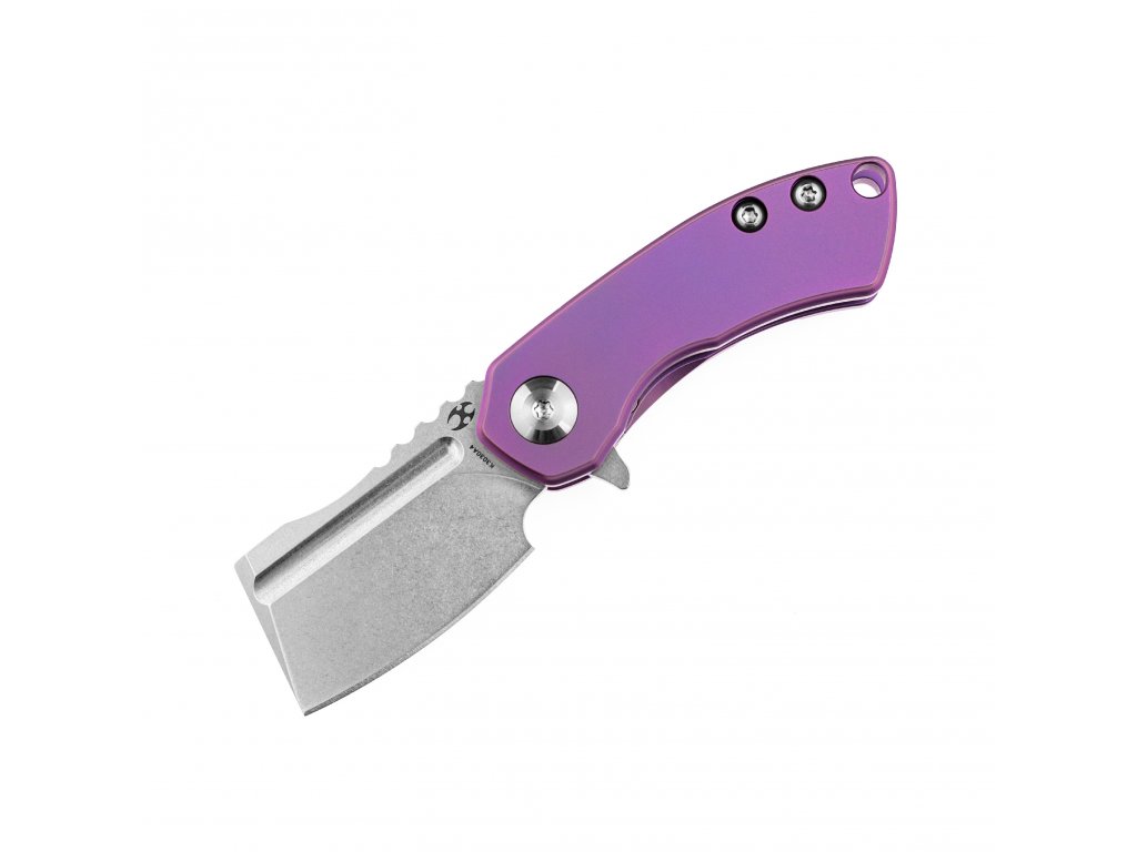 Kansept mini titanium Korvid Purple Anodized Handle