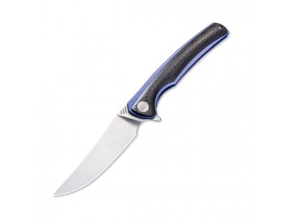 WE Knife 704CF-B Ti Blue Frame, Carbon Fiber Bolster