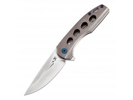 Kansept Cassowary Bronzed Anodized Titanium Handle, Satin CPM-S35VN Blade, Koch Tools Design, K2065A5