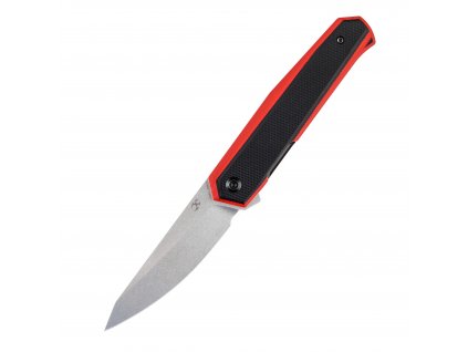 Kansept Integra Linerlock Knife, Red & Black G10 Handle, Black Stonewashed 154CM Blade, JK Knives Design, T1042A3