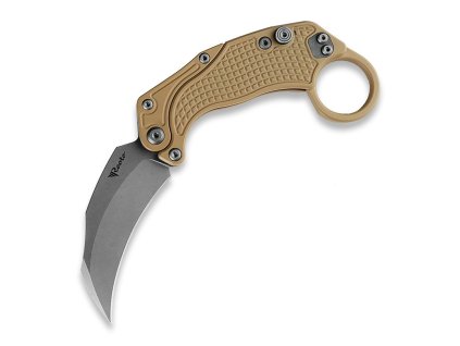 Reate EXO K TAN, Stonewashed Hawkbill Blade