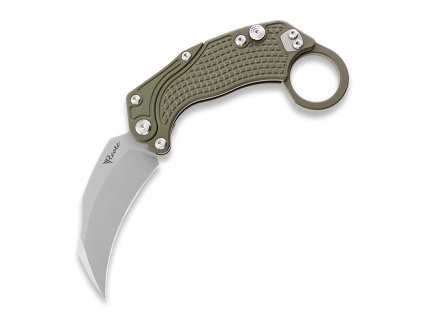 Reate EXO K Deep Ceramic Green, Stonewashed Hawkbill Blade (1)