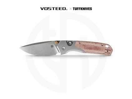 Vosteed Psyop299 - Top Liner Lock Knife, S35VN Blade & Red Norplex UltreX™ Micarta Handle