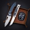 MAXACE Babylon-A, Black&Blue Carbon Fiber Handle, M390 Blade, X02A