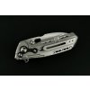 Reate T6000, Heavy Duty Titanium Bead Blast Double Button Frame Lock, M390 Belt Satin Drop Point Blade