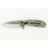 Reate T6000, Heavy Duty Titanium Bead Blast Double Button Frame Lock, M390 Belt Satin Drop Point Blade