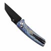 Kansept Main Street Crossbar Lock, Lightning Strike Titanium Handle, Black Stonewashed CPM 20CV Blade, Dirk Pinkerton Design, K1015M2