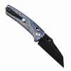 Kansept Main Street Crossbar Lock, Lightning Strike Titanium Handle, Black Stonewashed CPM 20CV Blade, Dirk Pinkerton Design, K1015M2