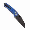 Kansept Main Street Crossbar Lock, Timascus Handle, Black Stonewashed CPM 20CV Blade, Dirk Pinkerton Design, K1015M1