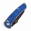 Kansept Main Street Crossbar Lock, Timascus Handle, Black Stonewashed CPM 20CV Blade, Dirk Pinkerton Design, K1015M1