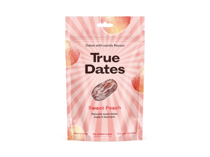 TRUE DATES, ochucené datle s příchutí broskve 100g