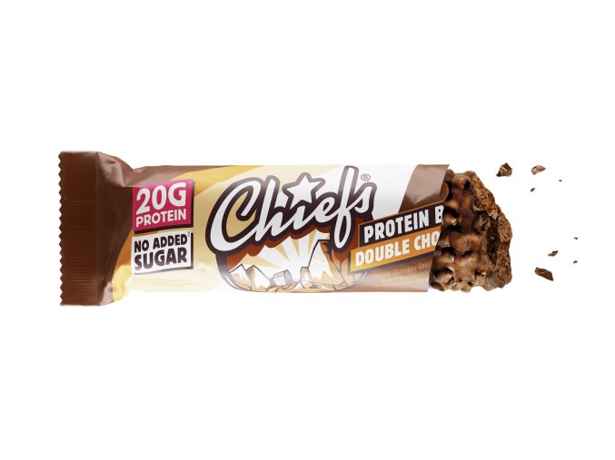 chiefs protein bar double choc 55g 2