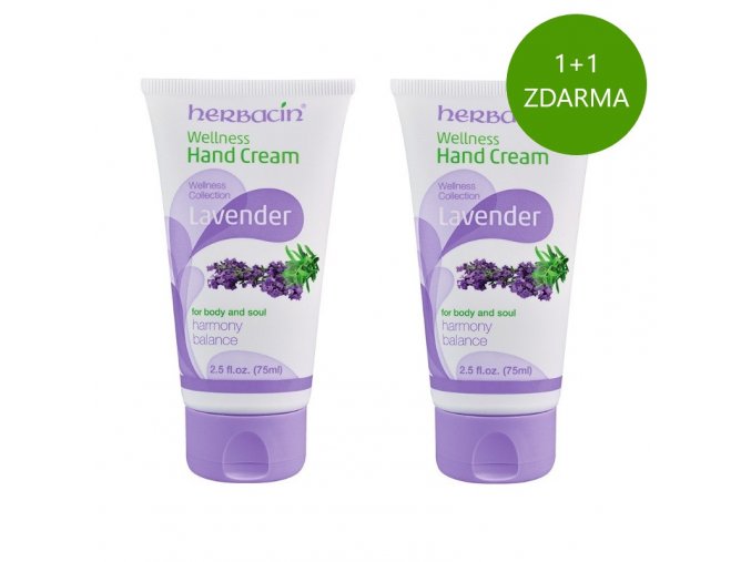 AKCE 1+1 ZDARMA Herbacin wellness krém na ruce Levandule 75ml