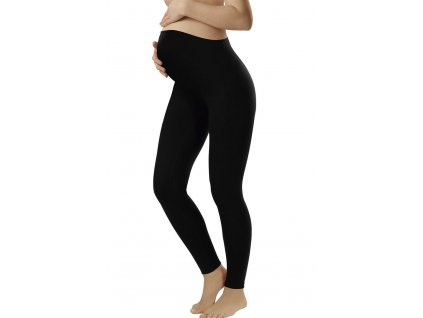 Tehotenské legíny Leggins long black - ITALIAN FASHION