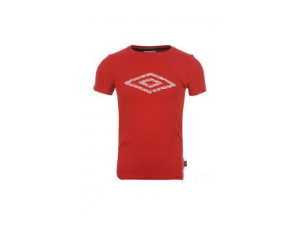 Umbro Cotton Logo T Shirt Boys Red - Červená / 11-12 - Umbro