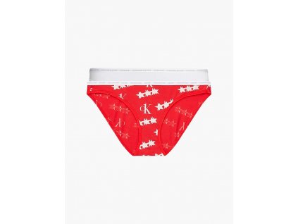 Dámske nohavičky 000QD3789E - W5H - Červená, biela - Calvin Klein
