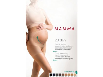 Tehotenské pančucháče 108 Mamma 20 den nero - GABRIELLA