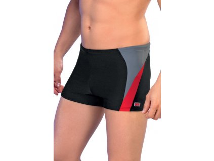 Pánske boxerkové plavky Peter 1 čiernočervené