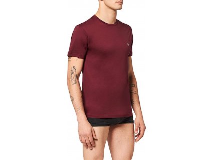 Pánske tričko 110853 1A538 - 00076 - Bordo - Emporio Armani