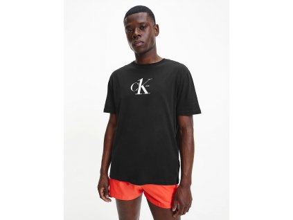 Pánske tričko KM0KM00757 - BEH čierna - Calvin Klein