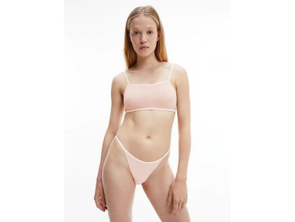 Dámske tangá 2pack QD3788E - W5I - Béžové svetlá - Calvin Klein