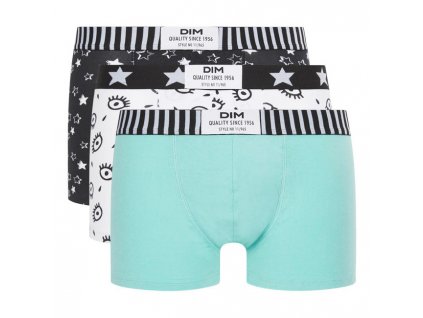 Pánske módne boxerky 3 ks DIM VIBES BOXER 3x - DIM - biela