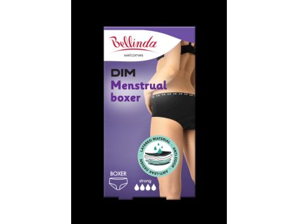 Nočné aj denné menštruačné nohavičky (boxerky) MENSTRUAL BOXER STRONG - BELLINDA - čierna