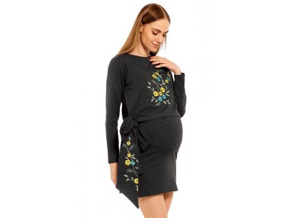 Tehotenské a dojčiace šaty Bonnie sivé