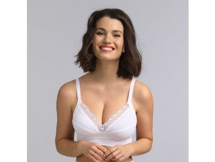 Dámska nevystužená podprsenka z bio bavlny Playtex ORGANIC COTTON SOFT CUP BRA - Playtex - biela