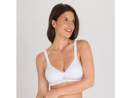 Dámska podprsenka bez kostíc Playtex FLOWER ELEGANCE SPACER SOFT CUP BRA - Playtex - biela