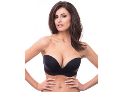 Hladká podprsenka bez ramienok WONDERBRA ULTIMATE Strapless BRA - WONDERBRA - čierna