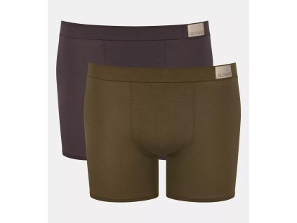 Pánske boxerky GO Natural Short C2P - BROWN - DARK COMBINATION - hnedá M004 - SLOGGI