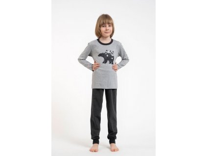 Chlapčenské pyžamo Moret sivé s medveďom