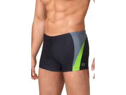 Pánske boxerkové plavky Peter 4 čierno zelené
