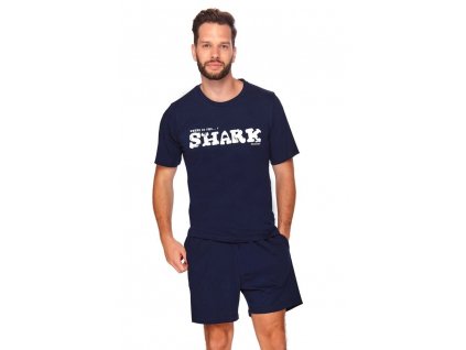 Pánske pyžamo Shark tmavo modré