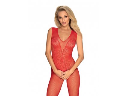 Horúce body N112 bodystocking red - Obsessive